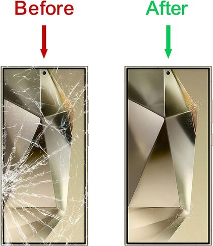 Duotipa NEW Front Glass Panel Replacement for Samsung Galaxy S24 Ultra-6.8 inch, Front Glass Screen Replacement with OCA with Repair Tools Kit-No LCD Screen and Touch Digitizer in Kuwait