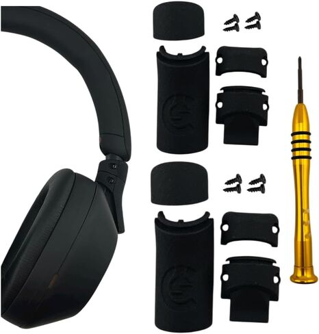 طقم إصلاح CS لسماعات الرأس Sony WH-1000XM5 XM5 المكسورة/قطع غيار دوارة (أسود) in Kuwait