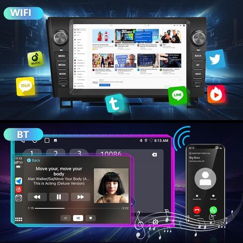 Car Stereo Android 13 for Toyota Tundra 2007-2013 Sequoia 2008-2018, 9 Inch Touch Screen 2+32GB Car Radio Wireless CarPlay GPS Navigation WiFi BT Mirror Link SWC in Saudi Arabia