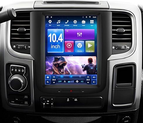 ستيريو سيارة Android 14 لسيارة Dodge RAM 1500 2500 3500 2013-2018، راديو بشاشة لمس 10.4 بوصة مع CarPlay اللاسلكي وAndroid Auto، وحدة رأس 8 النواة 4 جيجابايت + 64 جيجابايت، التحكم في تكييف الهواء، نظام تحديد المواقع العالمي (GPS)، BT، SWC، 4G LTE، التوصيل  in Kuwait