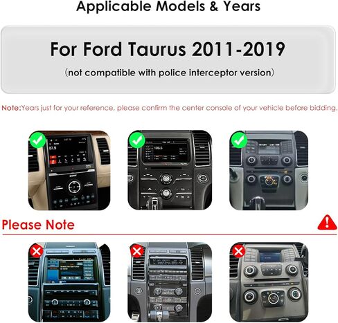 Android 14 Stereo Car Radio for Ford Taurus (2011-2019), 8Core 4G+64G GPS Navigation with 9.7 inch QLED Touchscreen via Carplay Android Auto SWC Bluetooth 5.4 EQ USB TPMS WiFi in Kuwait