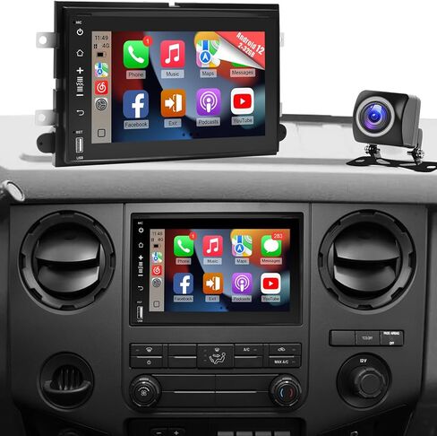 راديو سيارة Naifay 8Core Android 12 لسيارة Ford F150 2004-2008، F250 F350 2005-2016، شاشة لمس 7 بوصة لسيارة Mustang Escape Edge Explorer Focus Stereo مع Carplay Android Auto GPS WiFi BT+Canbus MIC in Kuwait