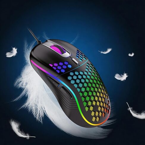 【 Mouse Shortcut Key - 59-inch Cable Length 】2026 Upgrade Edition Wired Gaming High Performance Mouse - 7200 DPI Optical Sensor - Easy USB Connection - Precise Control - Built in Scroll Wheel Function in Kuwait