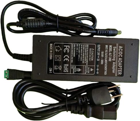 24V 2A Switching Power Supply Adapter, AC/DC Power Adapter with Power Cord, 100-240V Input, 24V 2A Output in Kuwait
