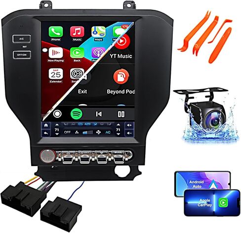 32GB ROM,10.4 Inch for Ford Mustang Radio Upgrade 2015-2023,Android Stereo Replacement,Touch Screen,8core CPU,Carplay and Android Auto,Keep SWC and Factory Camera GPS Navigation System Bluetooth in Kuwait
