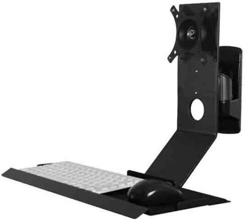 Monitor Arm Black Monitor Stand Swivel Head Foldable with Regular Tray Fits 15-27 Inch Screens Monitor Mount Arm in Kuwait