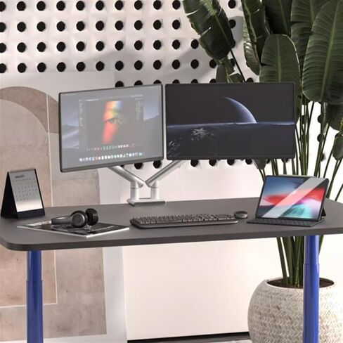 Monitor Desk Mount 17-32 Inch Dual Monitor Mount Arm, Height Adjustable Mechanical Spring Dual Monitor Stand with 2 USB Port, Dual Monitor Desk Mount for 75/100Mm Compute in Kuwait