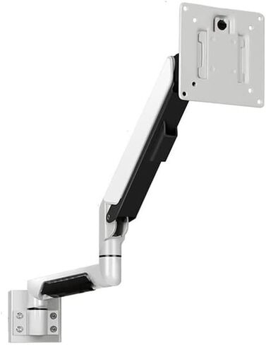 Monitor Arm 10"-32" Wall Mount Desk Monitor Mount Bracket, Gas Spring Full Motion Monitor Holder, Aluminum Adjustable Mount Arm, Holds Up to 19.8Lbs Monitor Mount Arm-White in Kuwait