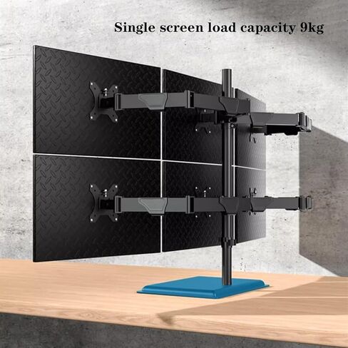 Monitor Desk Mount 6 Monitor Mount Desk Stand, Height Adjustable Steel Monitor Stand with Full Articulation Mount Arm for Most 17-32" Monitors, Holds Up to 19.8Lbs Per Ar in Kuwait