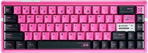 ATK RS6+ 65% Wired Mechanical Gaming Keyboard, Aluminum Magnetic Switch, 8K Polling Rate, 0.08ms Ultra-Low Latency, 5-Layer Acoustic Padding, RGB Backlit, for PC Mac - Pink Samurai in Saudi Arabia