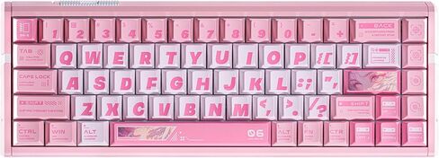 ATK RS6+ 65% Wired Mechanical Gaming Keyboard, Aluminum Magnetic Switch, 8K Polling Rate, 0.08ms Ultra-Low Latency, 5-Layer Acoustic Padding, RGB Backlit, for PC Mac - Pink Samurai in Saudi Arabia