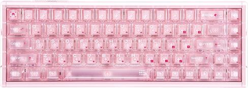 ATK RS6+ 65% Wired Mechanical Gaming Keyboard, Aluminum Magnetic Switch, 8K Polling Rate, 0.08ms Ultra-Low Latency, 5-Layer Acoustic Padding, RGB Backlit, for PC Mac - Pink Samurai in Saudi Arabia