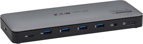 محطة إرساء الكمبيوتر المحمول Eaton Tripp Lite Series USB C 3 شاشات - 4K HDMI أو DisplayPort، USB 3.2 Gen 2، 2.5 جيجا بايت إيثرنت، شحن 100W PD USB-C، ومنافذ سماعة رأس 3.5 مم (U442-DOCK24DL3A) in Kuwait