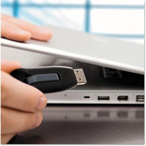 Reg Verbatim 49189 Store 'n'Go V3 USB 3.0 Drive, 128GB, Black/Gray in Kuwait