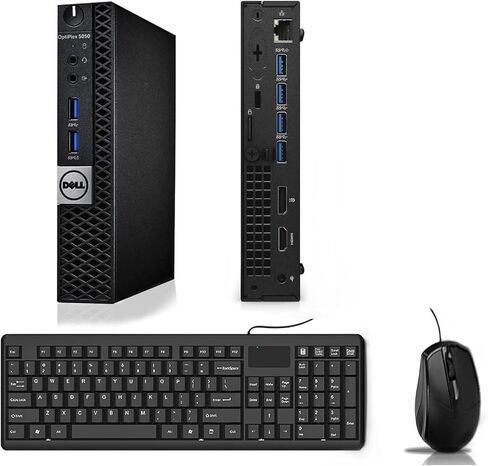 Dell Optiplex 5050 Mini PC Desktop Computer, Intel i3-7100t 3.40 GHz, 8GB RAM, 256GB SSD, Keyboard & Mouse, USB, WiFi, Windows 11 Pro (Renewed) in Kuwait