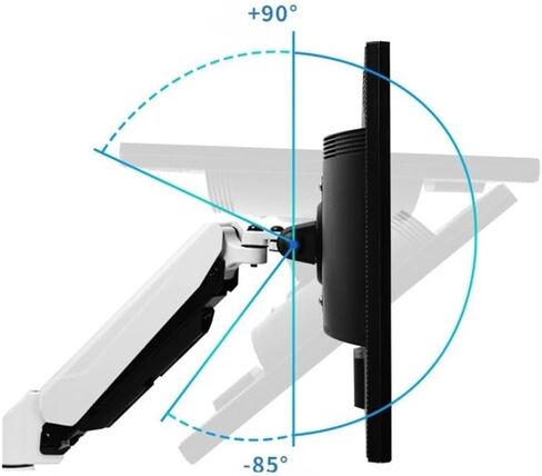 Monitor Arm Stand for 15-32 Inch Screens, Fully Adjustable Gas Spring Mount with Grommet Base, Ergonomic Desk Solution for Home Or Office Use-One Color-300mm in Saudi Arabia