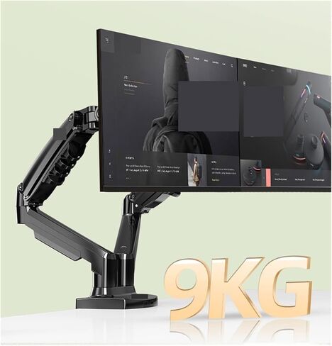 حامل شاشة، F160 Gas Spring 360 درجة سطح المكتب 17 بوصة - 27 بوصة ذراع حامل شاشة مزدوج مع حامل شاشة USB3.0 تحميل 2-9 كجم لكل منهما مع اثنين USB3.0-1 in Kuwait