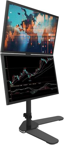 Monitor Desk Mount Dual LCD Monitor Desk Mount Stand 17"-27" Monitor Mount Stand Up and Down Dual Screen Monitor Mount Arm with 75/100Mm Vesa, Hold Up to 22 Lbs Computer M-B in Saudi Arabia