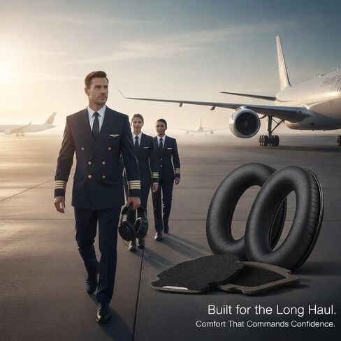 Cushion Ear Pads Replacement Compatible with Bose Headphones, Fit for Bose Aviation Headset A20 Replacement Ear Pads and A10 Headset, Premium Leather Memory Foam Cushions for Aviation Use, 6PCS Black in Kuwait