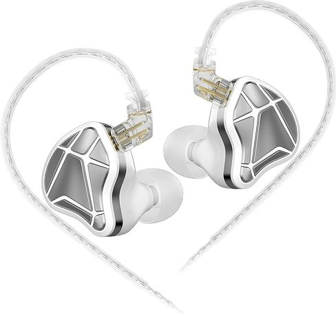 KZ Axas FPS Gaming Earphones with Hi-Fi Drivers,Detachable Cable,Portable Sound Card,Esports Wired Earbuds for PC,Switch etc (White, Type-C) in Saudi Arabia