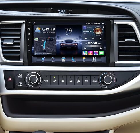 4 Core + 32G ROM Car Radio for Toyota Highlander 2014-2019: 5G WiFi CarPlay Android Auto Stereo Upgrade with 10.2 inches 1280 * 800 IPS Touch Screen Bluetooth Backup Camera GPS SWC FM RDS Radio in Kuwait