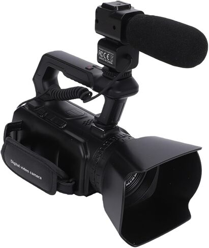 Zopsc 4K Video Camera Camcorder, 4 Inch Touch Screen 56MP 6X Optical Zoom 20X Digital Zoom Vlogging Camera with External Microphone, Fill Light, Remote Control for Photography in Kuwait