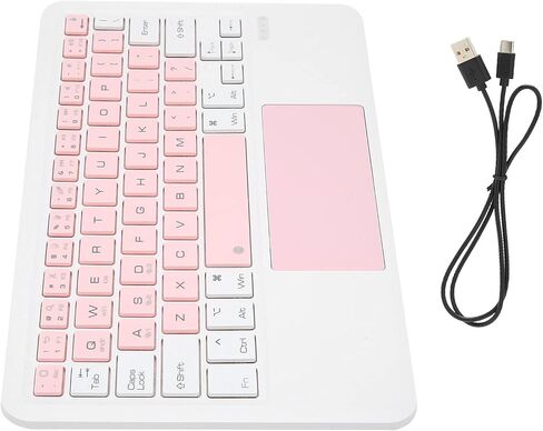 SUNGOOYUE Wireless Keyboard, Multi Touch Sensitive Operation Light Portable Rechargeable Keyboard with Comfortable Rebound Effect, for iOS Tablet 2021 Matepad 11 (Roseate White) in Kuwait