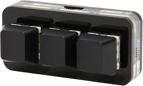 لوحة مفاتيح ألعاب SUNGOOYUE ذات 3 مفاتيح، لوحة مفاتيح ميكانيكية صغيرة USB C Hotswap مع وحدات ماكرو قابلة للبرمجة بإضاءة خلفية RGB، لجهاز OS X Pi Phone Tablet (أسود) in Kuwait