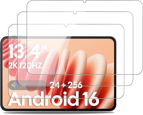 NOUKAJU [3 عبوات] واقي شاشة لجهاز TABWEE T60 Pro Tablet مقاس 13.4 بوصة، زجاج مقسى عالي الدقة، صلابة 9 ساعات، خدش، مضاد لبصمات الأصابع، واقي غشاء من الزجاج المقوى لجهاز TABWEE T60 Pro in Kuwait