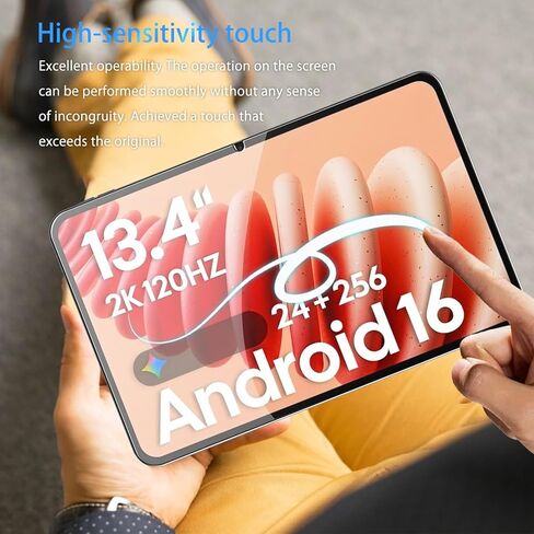 NOUKAJU [3 عبوات] واقي شاشة لجهاز TABWEE T60 Pro Tablet مقاس 13.4 بوصة، زجاج مقسى عالي الدقة، صلابة 9 ساعات، خدش، مضاد لبصمات الأصابع، واقي غشاء من الزجاج المقوى لجهاز TABWEE T60 Pro in Kuwait