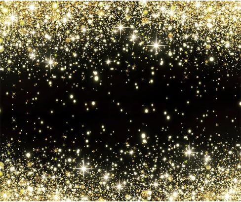 Black and Gold Backdrop for Photography 10x8ft Fabric Gold Glitters Backdrops Black Golden Shining Backdrops for Birthday,Graduation,Wedding,Prom,New Year,Retirement Party Decoration in Kuwait