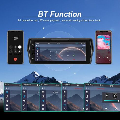 Portable Motorcycle Carplay Screen, Wireless CarPlay Android Auto GPS Navigation System, 6.86 inch IP67 Waterproof Screen Bluetooth Transmission EQ in Kuwait