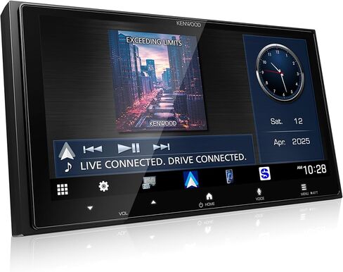 جهاز استقبال الوسائط المتعددة الرقمي KENWOOD DMX8710S، شاشة لمس سعوية 6.92 بوصة، Apple CarPlay اللاسلكي وAndroid Auto، بلوتوث 5.3، جاهز SiriusXM، صوت عالي الدقة، مدخلات كاميرا مزدوجة (متجددة) in Kuwait