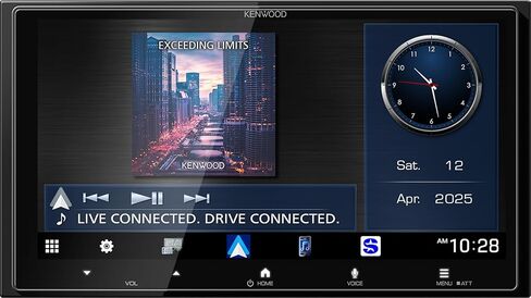 جهاز استقبال الوسائط المتعددة الرقمي KENWOOD DMX8710S، شاشة لمس سعوية 6.92 بوصة، Apple CarPlay اللاسلكي وAndroid Auto، بلوتوث 5.3، جاهز SiriusXM، صوت عالي الدقة، مدخلات كاميرا مزدوجة (متجددة) in Kuwait