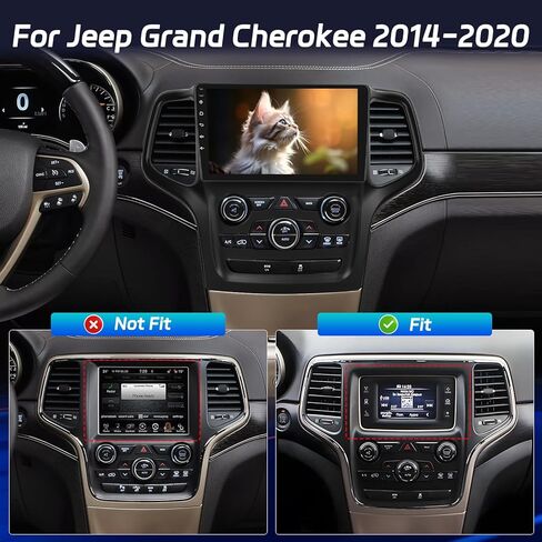 NHOPEEW [8 Core 4+64G] راديو Android 15 لسيارة Jeep Grand Cherokee 2014-2020: شاشة لمس IPS مقاس 9 بوصات ترقية Carplay Stereo - نموذج سيارة ثلاثي الأبعاد، مروحة تبريد، 5G/WiFi، DSP، تصميم واجهة مستخدم مخصص + كاميرا احتياطية AHD in Kuwait