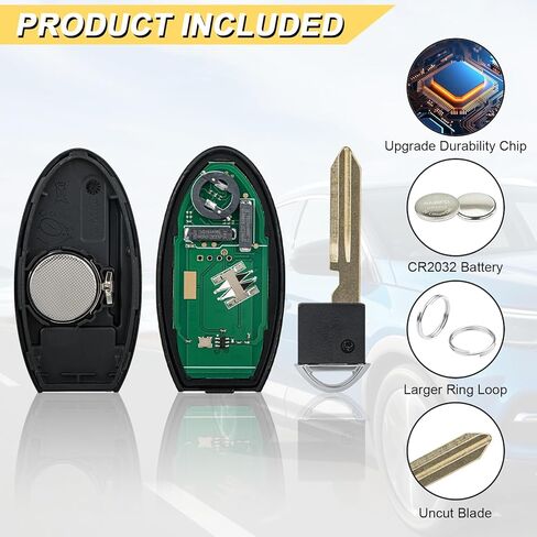 استبدال Vurkcy Key Fob لـ 2017-2020 Nissan Rogue Car التحكم عن بعد للدخول بدون مفتاح، KR5S180144106، 5 أزرار، قطعتان in Kuwait