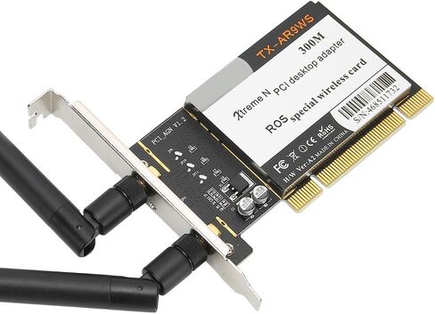 بطاقة Jectse PCI WiFi Card 300Mbps 802.11bgn اللاسلكية + 2 هوائيات AR9223 لـ XPWIN7 // تدعم شبكة WiFi المشتركة، أفضل خيار للنقل لمسافات طويلة in Kuwait