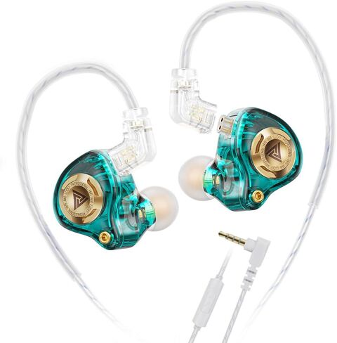 شاشة Qkz Ak6 Lucky داخل الأذن، سماعات أذن سلكية HiFi، سماعات أذن سلكية قابلة للضبط للصوت مع مفتاح ضبط 3 مستويات، كابل قابل للفصل لمكالمات فيديو ألعاب الموسيقى (أسود) in Kuwait