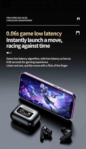 سماعات أذن لاسلكية V5.4 متوافقة مع Xiaomi 14/14T/13/13T/Mix Flip/Mix Fold3/Mi/Pro/Ultra/Lite Super ANC، شاشة رقمية، IPX8، استخدام 48 ساعة، باور بانك 300 مللي أمبير في الساعة، حافظة احتياطية لمدة 100 يوم in Kuwait