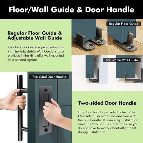 Royal Pine 36 x 80 in. Sliding Barn Door, Set of 2 Doors, Half Lite Frosted Glass, Assembly Required, with 13 ft Double Door Hardware Kit, Non-Bypass, Interior Use in Saudi Arabia
