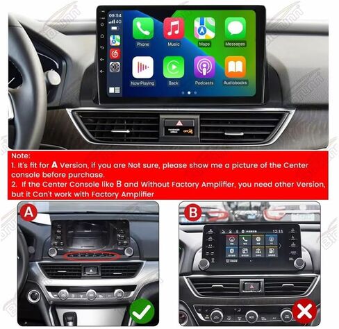 Radio for Honda Accord 10th 2018-2022 Non-Touch Screen 2G+64G, Biorunn 10.1 Inch Touchscreen Stereo Head Unit Wireless Carplay Android Auto Blue-Tooth GPS Navigation WiFi FM SWC RDS in Kuwait