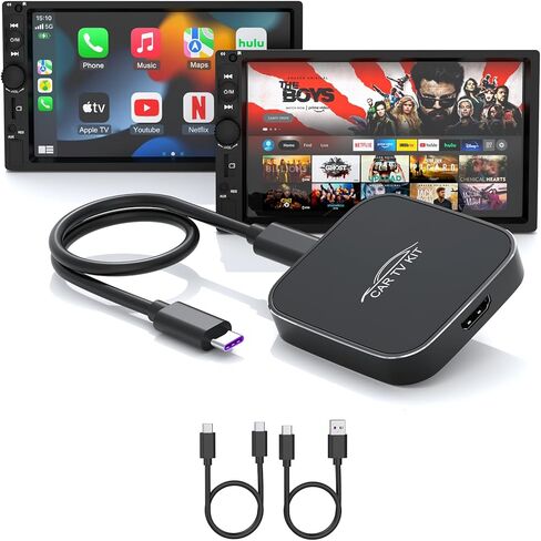 Car TV Mate Pro with Wireless CarPlay Adapter, 2025 New HDMI Multimedia Adapter for TV Stick Converter/Game Consoles/Set-Top Box/Screen Throwers, Magic Box Support Wired CarPlay Cars from 2016 in Kuwait