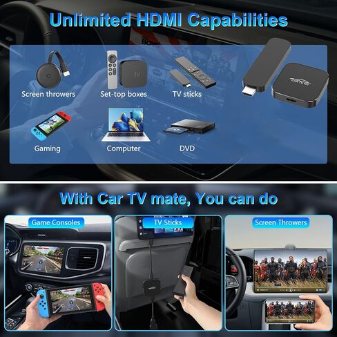 Car TV Mate Pro with Wireless CarPlay Adapter, 2025 New HDMI Multimedia Adapter for TV Stick Converter/Game Consoles/Set-Top Box/Screen Throwers, Magic Box Support Wired CarPlay Cars from 2016 in Kuwait