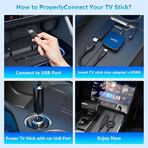 Car TV Mate Pro with Wireless CarPlay Adapter, 2025 New HDMI Multimedia Adapter for TV Stick Converter/Game Consoles/Set-Top Box/Screen Throwers, Magic Box Support Wired CarPlay Cars from 2016 in Kuwait
