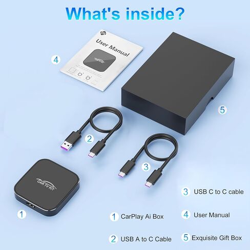 Car TV Mate Pro with Wireless CarPlay Adapter, 2025 New HDMI Multimedia Adapter for TV Stick Converter/Game Consoles/Set-Top Box/Screen Throwers, Magic Box Support Wired CarPlay Cars from 2016 in Kuwait
