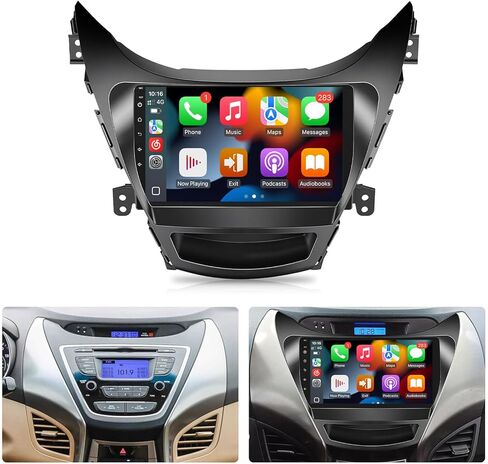 Leadfan Car Stereo Radio for Hyundai Elantra 2011 2012 2013 with Wireless Carplay Android Auto, 9 inch IPS Screen for Hyundai Elantra Stereo, GPS Bluetooth FM SWC Backup Camera (2G RAM+32G ROM) in Saudi Arabia