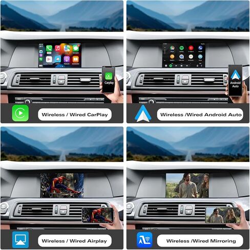 Wireless CarPlay/Android Auto Module for BMW CIC-System 1/3/5/7Series X1/X3/X5/X6/Z4 2008-2013 Support Mirrorlink and OEM Car Functions in Kuwait