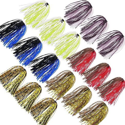 Silicone Jig Skirts Spinnerbait Skirts 50 Strands Bass Fishing Lure Skirts Replacement for DIY Spinner Baits Buzzbaits Squid Jig Accessories in Kuwait