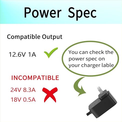 12.6V Charger for Lydsto P1 MINI Pro S2 YM-S2-01 Cordless Robotic Pool Vacuum Cleaner Power Adapter Cord in Kuwait