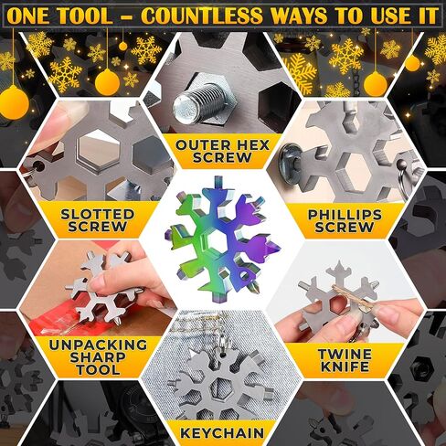 Multi Tool Keychain Set – Stainless Steel Compact Hex Wrench & Screwdriver Tool with Bottle Opener – Portable Everyday Carry Tool for Home, Travel and Gifts in Kuwait